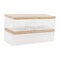 Martha Stewart Brody Clear Plastic Storage Organizer Bins W/ Light Natural Paulownia Wood Lids, SM-x2/MED-x1 BE-PB3316-WD-3-CL-NT-MS - alternate 6